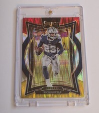 2024 Panini Select - Concourse Rico Dowdle #90 Red & Yellow Shock Prizm