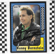 KENNY BERNSTEIN  AUTOGRAPHED 1991 MAXX  NASCAR RACING TRADING CARD SIGNED