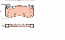 Bremsbelagsatz Scheibenbremse TRW GDB2220 für AMG C253 GLC KLASSE MERCEDES W213