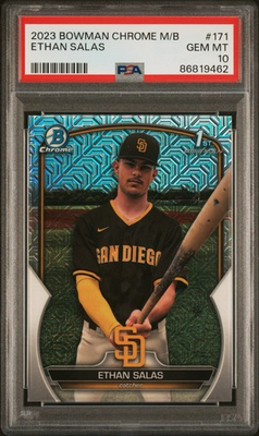 #ad 2023 Bowman Chrome Ethan Salas Mojo Refractor 1st #BCP 171 Padres PSA 10 Padres $47.99