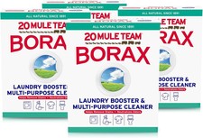 4 Count, Borax Detergent Booster & Multi-Purpose Household Cleaner, 65 Ounce