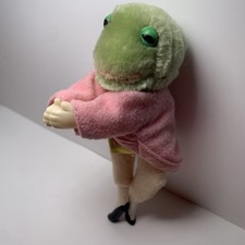 Vintage 1985 Mr Jeremy Fisher Clip On Beatrix Potter Plush Frog Eden Toys