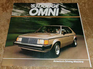 1983 dodge omni car brochure in very good shape used