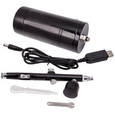 Air Compressor Airbrush Kit Craft Art Spray Gun Set 0.3mm Black