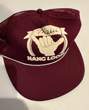 Vintage Hawaiian Headwear Maui "Hang Loose" Trucker Hat Mesh Snapback Cap RARE