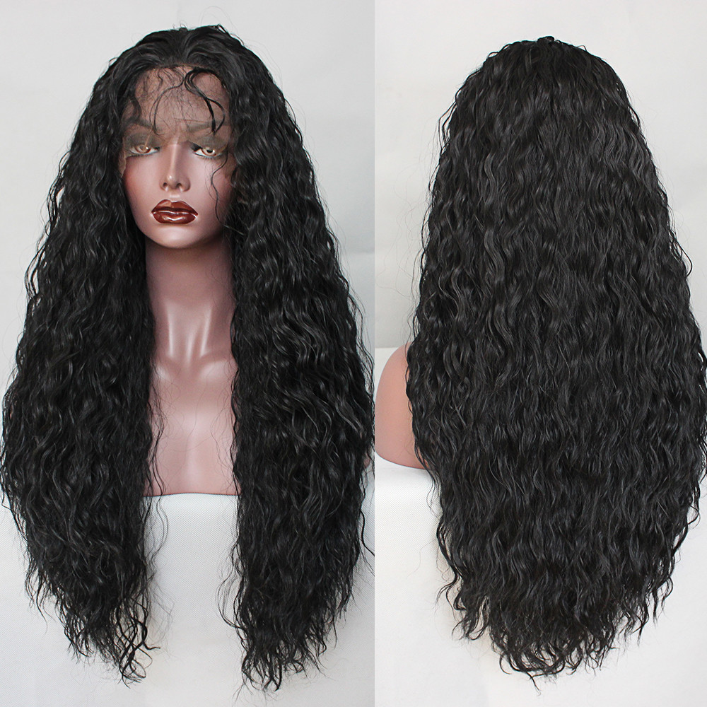 Long Loose Wave Synthetic Lace Front wig High Density  display picture 2