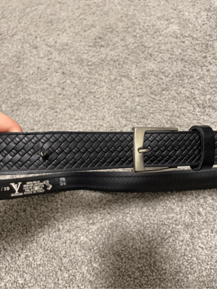 Vera Pelle Genuine Leather Made in Italy 10/30 Black Leather Belt Vera Pelle Genuine Leather Made in Italy 10/30 Black Leather  main image 2