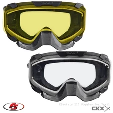 New CKX Electric 210 Snowmobile Goggles Trail Matte Black, Clear or Yellow lens
