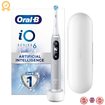 Oral-B iO6 Series Ultimate Clean Elektrische Zahnbürste 5 Smart Modi Farbe Grau