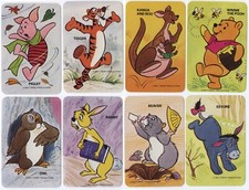 Disney Winnie Pooh Tigger Piglet Eeyore Rabbit Owl Vintage 1970s Swap Cards SET