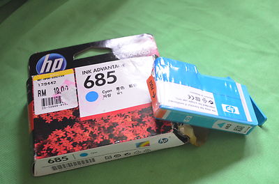 HP 685 Cyan Date 2015 CZ122AA Deskjet Tinte Advanrtage 3525 4615 4625 5525 6525