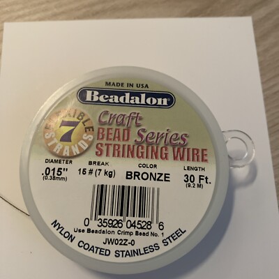 7 Strand Beadalon Beading Wire  spools Choose Diameter Bronze or Black