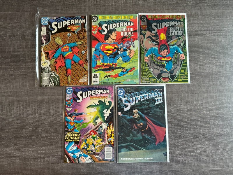 Superman Comic Lot - 5 Book Lot - Higher Grade Lot (DC)