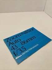 Nikon Zoom-Nikkor Auto 43-86 mm f/3.5 Instruction Manual Original