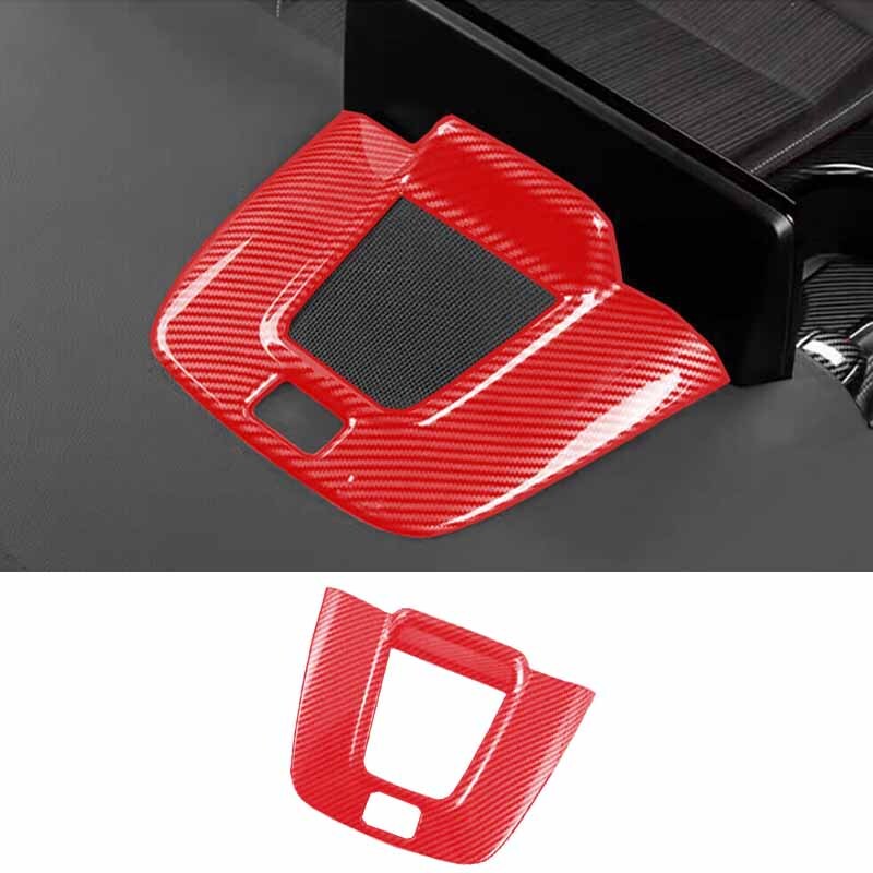 Central Console For Honda Civic 11th 22-23 Red Carbon Fiber GPS Navigation Cover