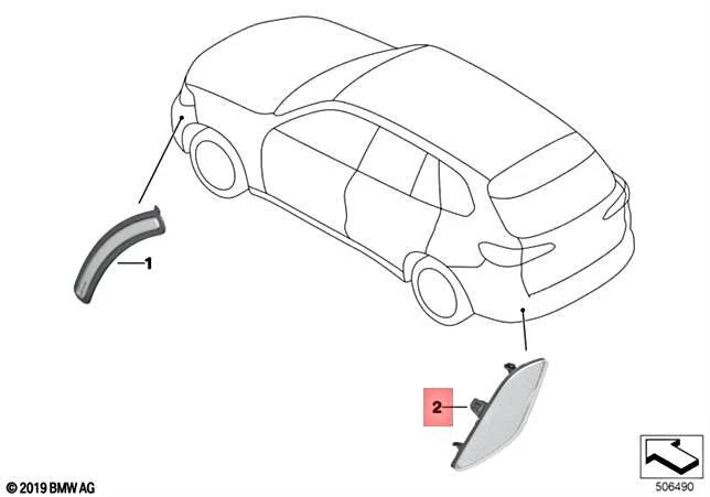 Genuine BMW X5 M X6 F95 F96 SAC SAV Reflector Left 63148091975 | eBay 