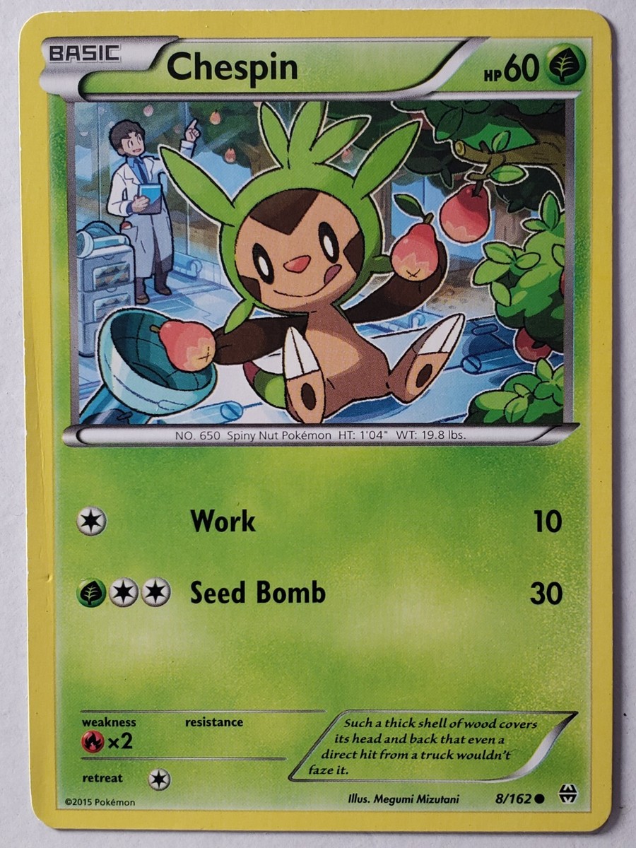 Chespin 8/162 LP - XY Breakthrough Pokemon Card - $2 Combined