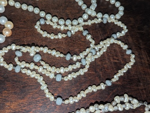 Vtg Lot Modern Fancy Faux Pearl 17 Necklaces 80s 90s & 1 Bracelet - Picture 17 of 19