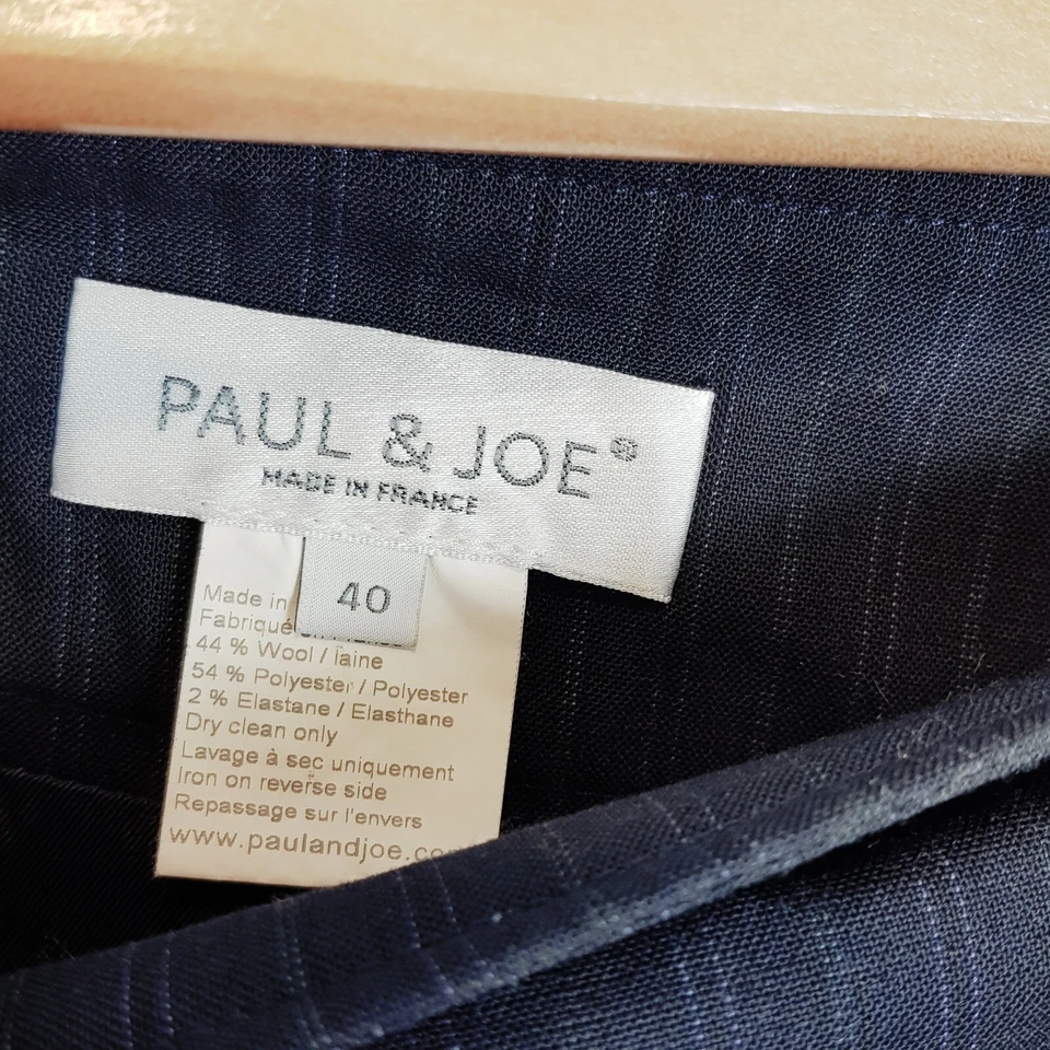 Falda lápiz a rayas PAUL & JOE para mujer talla IT 40 u 8 / EE. UU. 4 - Hecha en Francia Foto 3 de 4