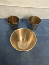 Vollrath 6926, 84920, and Sklar 10-1675 Stainless Steel Cups and Bowls