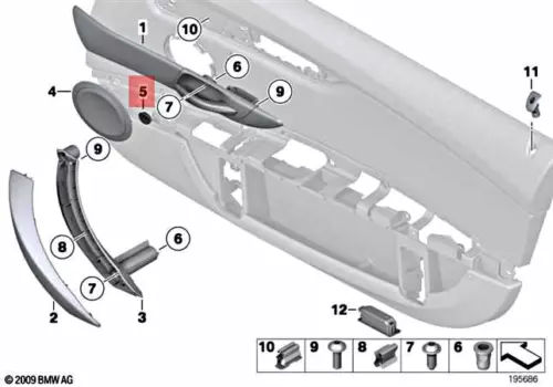 NEU BMW Z4 E89 TÜRGRIFFSTECKER LINKE SEITE 51419167013 9167013 ORIGINAL - Bild 1 von 1