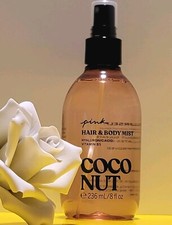 Pink COCONUT Hair  Body Mist Scent 8 fl oz Victoria's Secret   W/ Vit B5 New