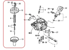 Vacuum Piston Needle Jet Top Cover Set For Honda Metropolitan CHF50 Ruckus NPS50