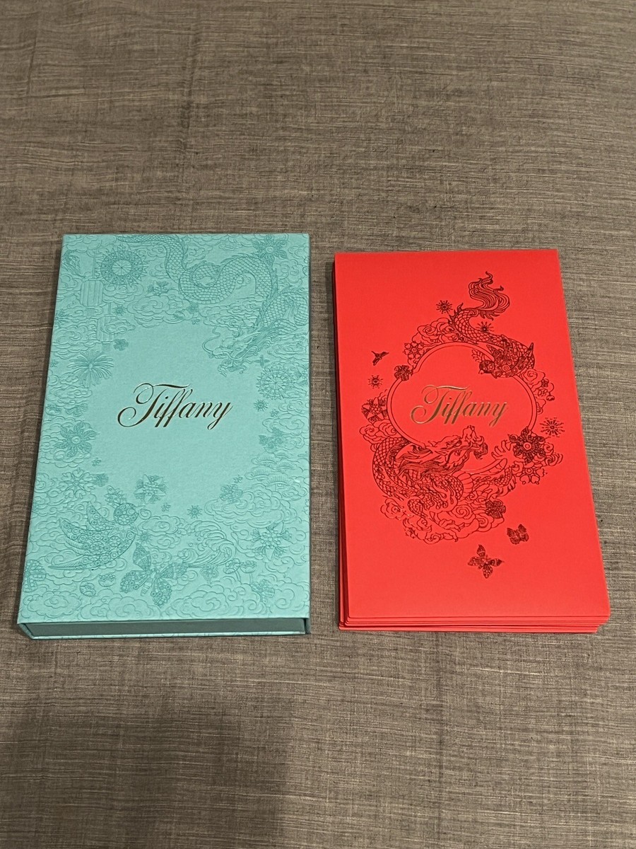 Tiffany ティファニーレッドポケット TIFFANY & CO Chinese Lunar New Year Dragon 2024 NIB 8-Pack Red