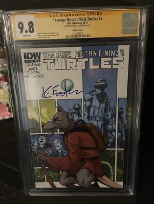 Teenage Mutant Ninja Turtles #5 Comic IDW Cvr B CGC 9.8 Signature Series