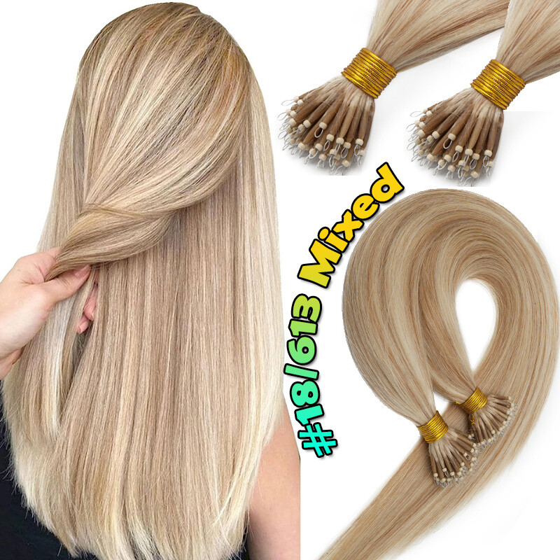 LIQUIDACIÓN Nano Cabello Nano Anillo Cuentas 100% Extensiones de Cabello Humano Micro Lazo Punta EE. UU.
