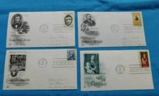 USPS FIRST DAY OF ISSUE 1967~4 ENVELOPES WITH STAMPS~WASHINGTON,CHRISTMAS,GRANGE