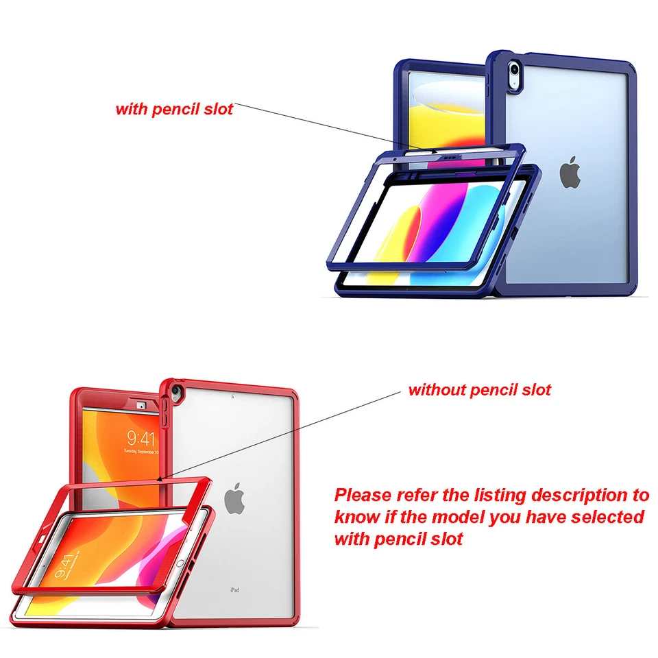 Funda con soporte de alta resistencia para iPad 6ª/7ª/8ª/9ª/10ª/11ª generación (A16) Foto 3 de 4