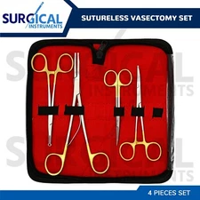 4 Pieces Sutureless Vasectomy Surgery Set Surgical Instruments German Grade