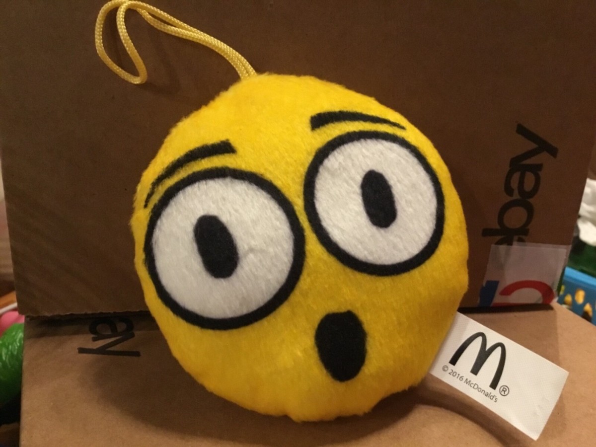 McDonalds Happy Meal Yellow Emoji No Way! Plush Toy - Key Chain