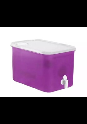 New Tupperware Water Beverage Dispenser Set 6.5 L / 26 Cups New Purple White