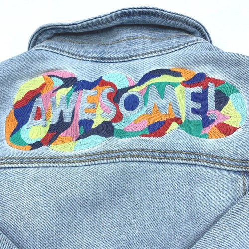 Cat & Jack Girls Denim Jean Jacket Size 6 Button Front Used. 100 - Picture 8 of 10
