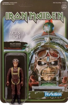 Super7 Iron Maiden Aces High Pilot Eddie Figur ReAction 10 cm Neu