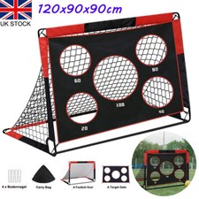2in1 Soccer Goal Net Pop Up Kids Football Goa Target Net Training For Playground