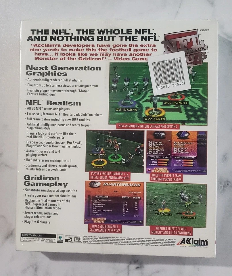 NFL Quarterback Club 97 BIG BOX Sealed Wrap has contracted affecting the box. - Image 3 of 4