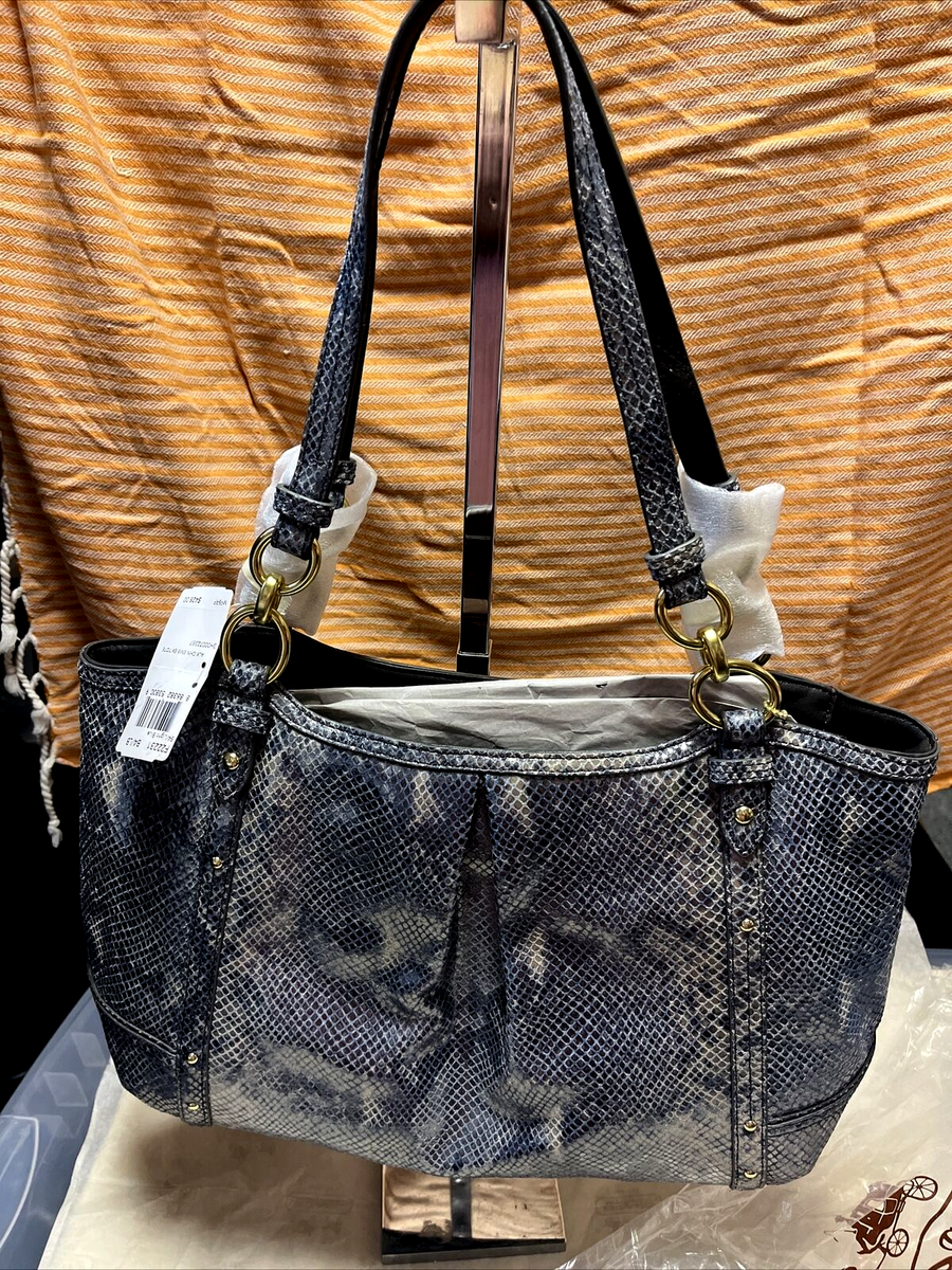 Coach F22231 Alexandra Chain Embossed Exotic Tote Shoulder