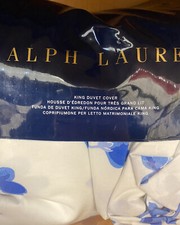 Ralph Lauren GEORGICA MAYLEN Blue Floral Duvet Cover KING NEW / NIP 430
