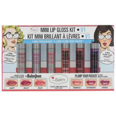 theBalm Mini Lipgloss Set. 3 x theBalmJour 3 x Plump your Plucker. Band 1