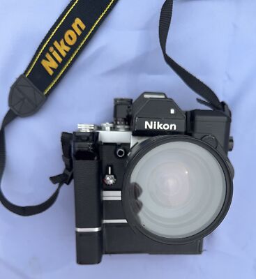 Nikon F2 7692631 + MD-2 & MB-1 Film Camera w/ Tamron AF 28-200mm 1:3.8-5.6 Lens