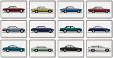 FRIDGE MAGNET - JAGUAR XJ SELECTION - Large Acrylic, Classic, Car