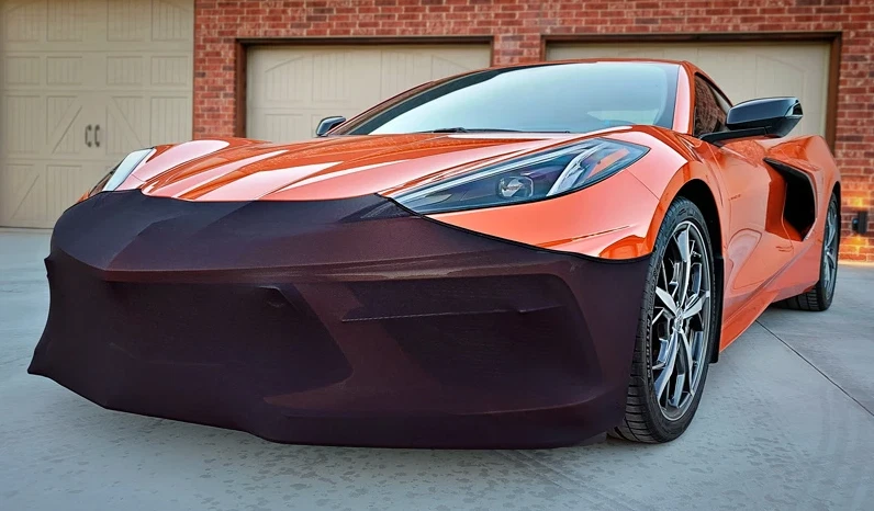 2020 -2024 C8 Corvette Front Bumper Nose Mask Bra Mesh NoviStretch EASY ON & OFF - Image 3 of 4