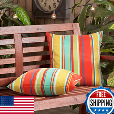 Pyonic Outdoor Waterproof Throw Pillow Covers 20x20 Set of 2 Decorative