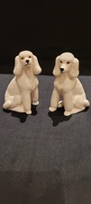 Pair of Quail White Poodle dog figurines, left and right facing mint condition