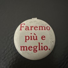 1960’s Italian AVIS Renta Car Rental Button Pin “We Will Do More & Better” USA