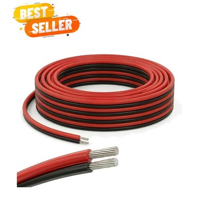 Durable 20 AWG 66ft 2-Pin Wire for Low Voltage DC Applications and LED Lighting