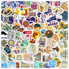 Travel Landmark Stickers Pack 108Pcs Vinyl Sticker 108, City